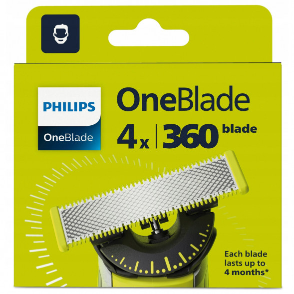 Сменные лезвия Philips Oneblade 360 QP440/50, 4 шт. в Севастополе