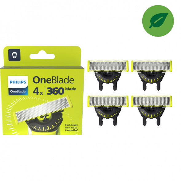 Сменные лезвия Philips Oneblade 360 QP440/50, 4 шт. в Севастополе