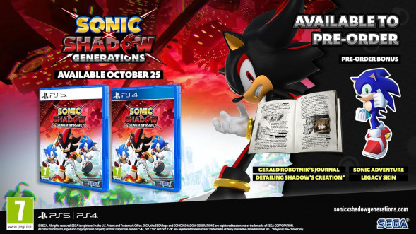 Игра Sonic x Shadow Generations Day One Edition [PS4, русские субтитры] в Севастополе