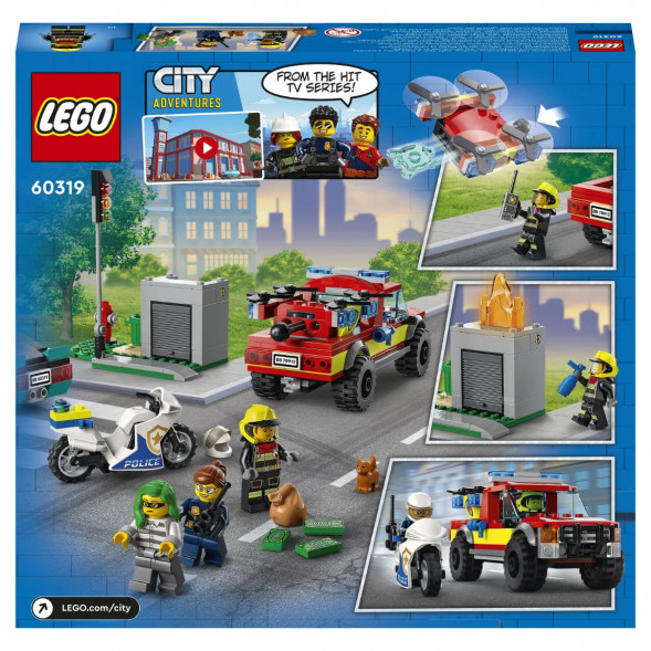 Конструктор LEGO City Fire 60319 Пожарная бригада и полицейская погоня в Севастополе