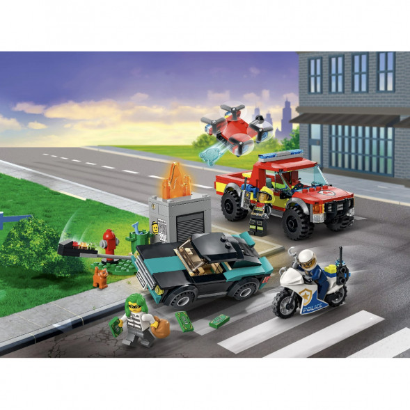Конструктор LEGO City Fire 60319 Пожарная бригада и полицейская погоня в Севастополе