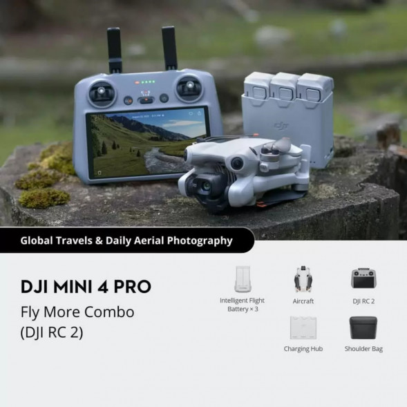 Квадрокоптер DJI Mini 4 Pro Fly More Combo (DJI RC 2) в Севастополе