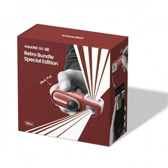Экшн-камера Insta360 Go 3S Retro Bundle Special Edition 128ГБ, Red в Севастополе
