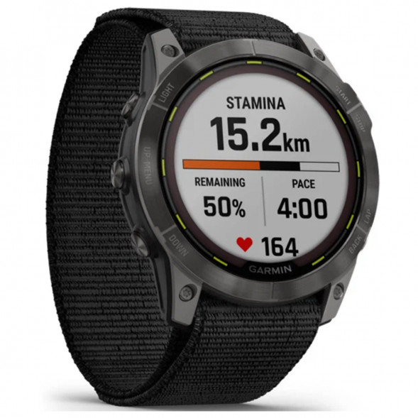 Умные часы Garmin Enduro 2 угольно-серый DLC титановый с нейлоновым ремешком UltraFit 010-02754-01 в Севастополе
