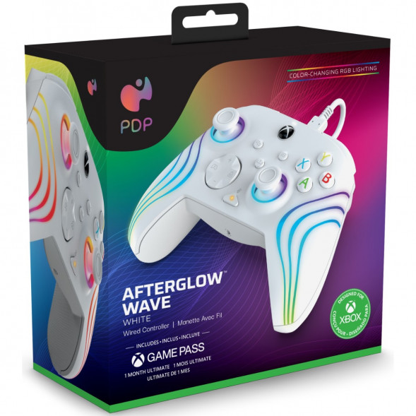 Геймпад проводной PDP для Xbox Afterglow Wave, White в Севастополе