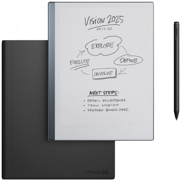 Графический планшет reMarkable 2 со стилусом Marker Plus и чехлом Book Folio черный (RM115) в Севастополе