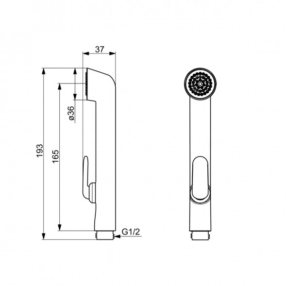 Лейка для гигиенического душа Oras Bidetta (242050-11), белый/серый в Севастополе