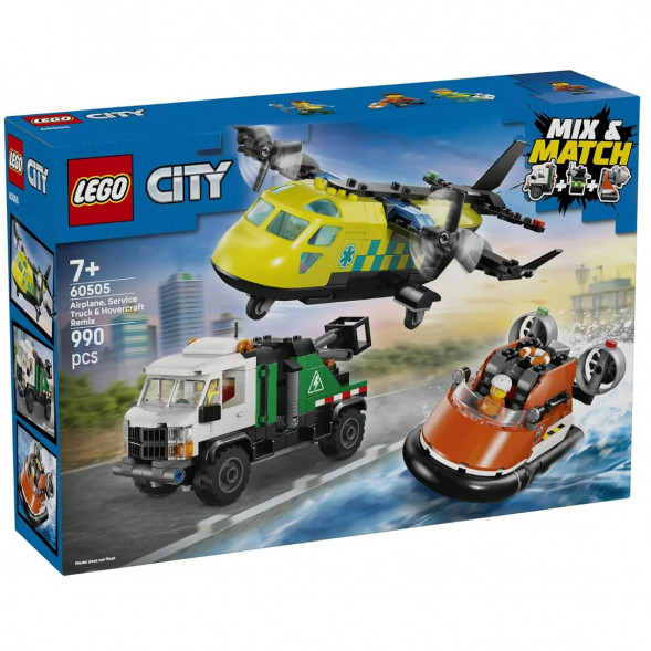 Конструктор LEGO City 60505 Самолет, сервисный грузовик и судно на воздушной подушке в Севастополе