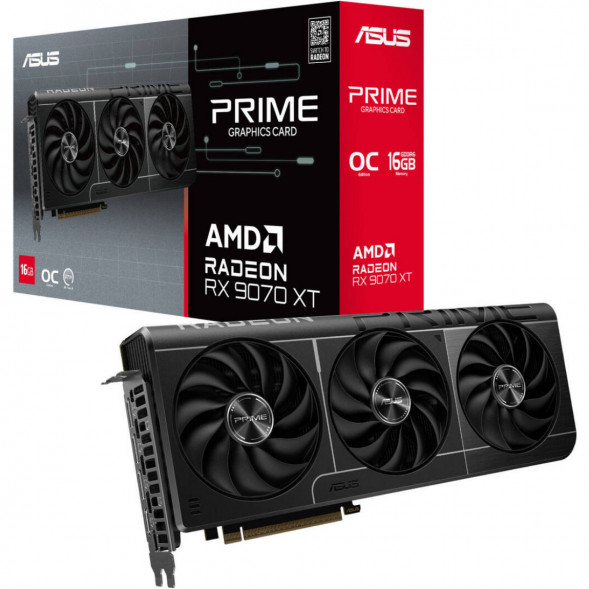 Видеокарта ASUS Radeon RX 9070 XT Prime OC 16Gb (PRIME-RX9070XT-O16G) в Севастополе