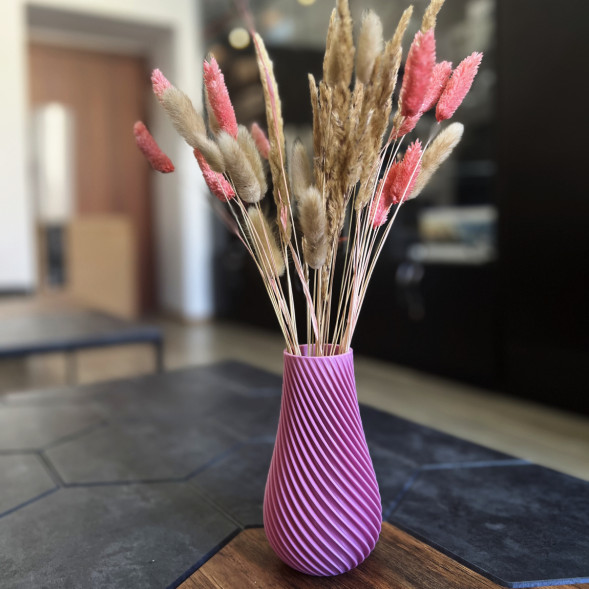 Ваза для сухоцветов HatRom Spiral, розовый в Севастополе