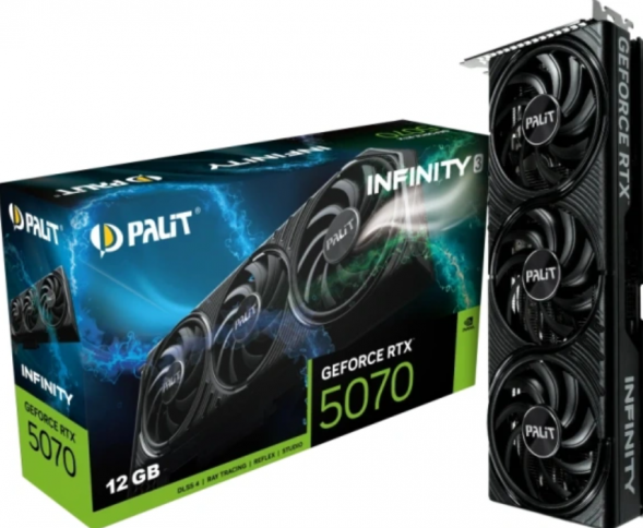 Видеокарта Palit GeForce RTX 5070 Infinity 3 OC [NE75070S19K9-GB2050S] в Севастополе