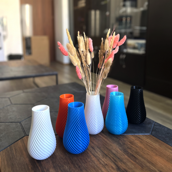 Ваза для сухоцветов HatRom Spiral, белый в Севастополе