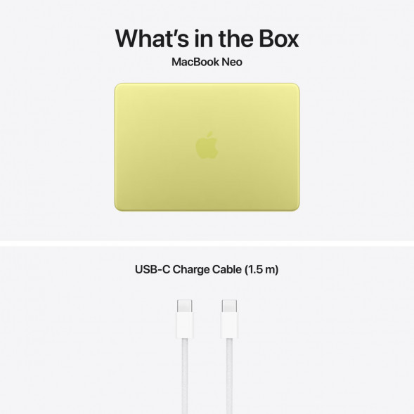 Ноутбук Apple MacBook Neo MHFE4 (A18 Pro 5-Core GPU, 8/512GB), Желтый/Citrus в Севастополе