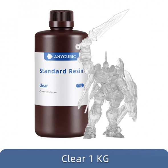 Фотополимерная смола Anycubic Standard Resin для 3D принтера Прозрачная (Clear), 1 кг в Севастополе