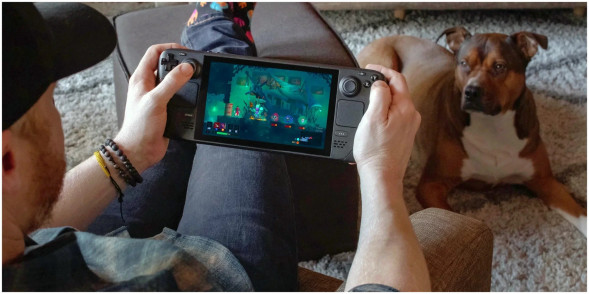 Игровая приставка Valve Steam Deck 64 ГБ SSD, черный в Севастополе