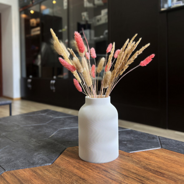 Ваза для сухоцветов HatRom Wave, белый в Севастополе
