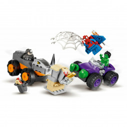 Конструктор LEGO Super Heroes 10782 Схватка Халка и Носорога на грузовиках
